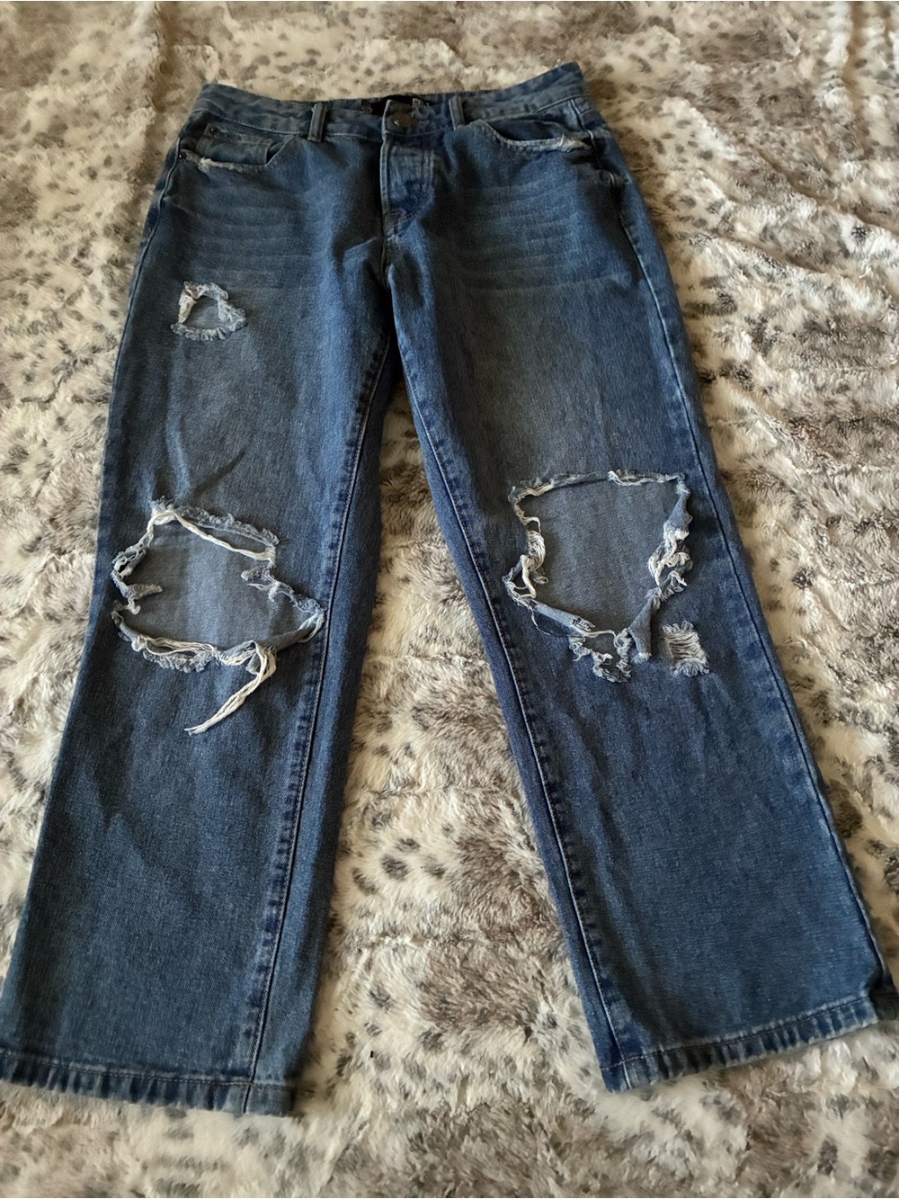 BBG Distressed Dark Blue Denim Jeans 7/28